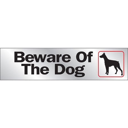 HY-KO Beware Of Dog 2X8 Aluminum Sign 2" x 8", 10PK B00041